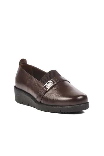WALKWAY Bb0114 Z Brown Genuine Leather Women's Casual Shoes