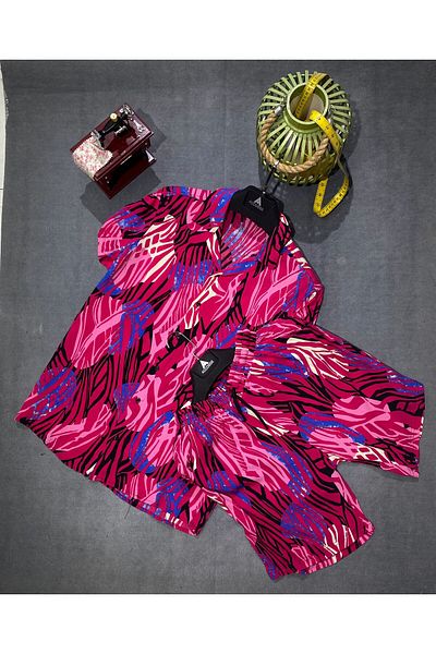 MFZ Giyim Viscose Shirt-Shorts Set