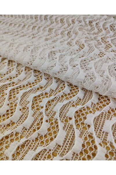 Kumaş Parça Екрю колір - 150 см x 180 см Змішане мереживо Бавовна Синтетик