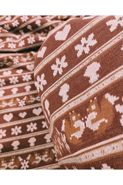 Kumaş Parça 150 cm Jacquard Tricotat Subțire Pământ Culoare Lățime