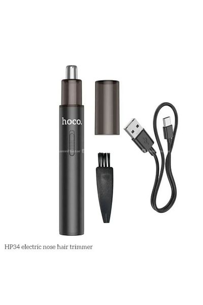 REDz Accessories Nose Care Device, Hoco Hp34, Nose Hair Trimmer, Electric, 100mah, Black