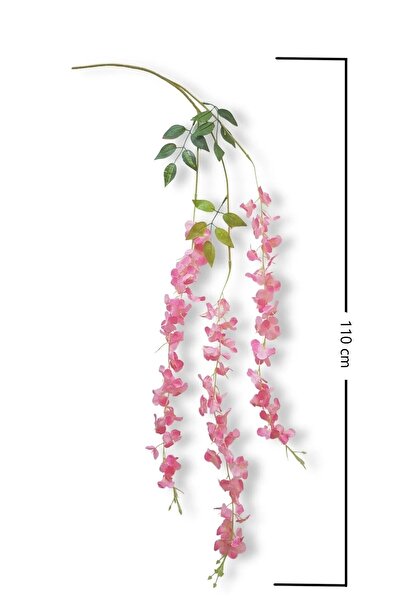 yapay çiçek evi 1 DALAÇIK PEMBE Sarkan Akasya Çiçek 3 Dallı 100 Cm. Yapay Çiç...