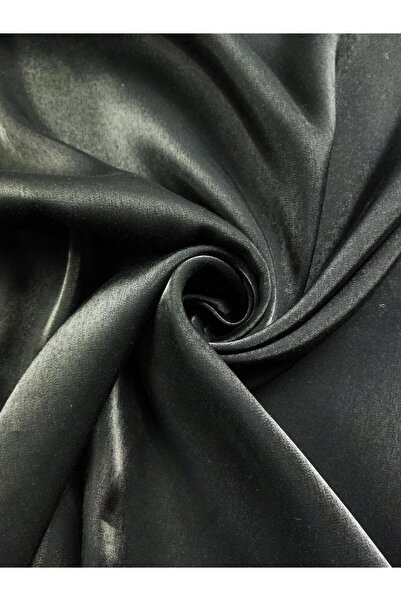 Kumaş Parça عرض أسود مغطى بالأورجانزا الساتان: 150 سم