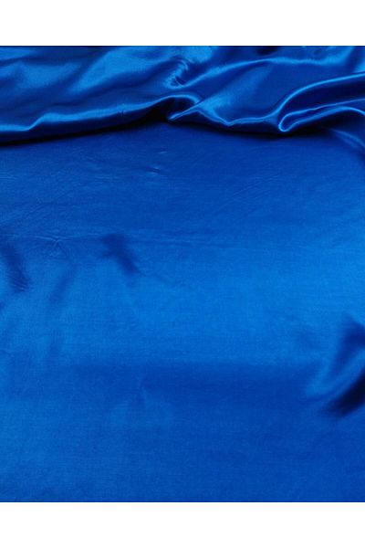 Kumaş Parça Πανέμορφη Σατέν Βισκόζη - Μπλε Χρώμα σε Μαλακότητα (140cmx200cm)