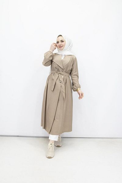 feray kaya 0291 Feray Kaya 0291 Trench din țesătură Ezel Strawberry