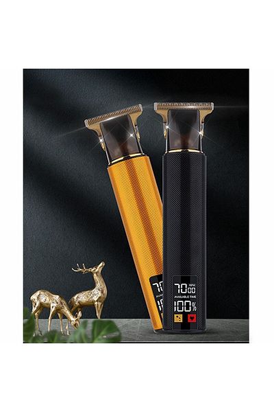 REDz Accessories Professional Hair Clipper, Smart LED Display, T9 with 4 Combs, Extended Battery Life, Orange