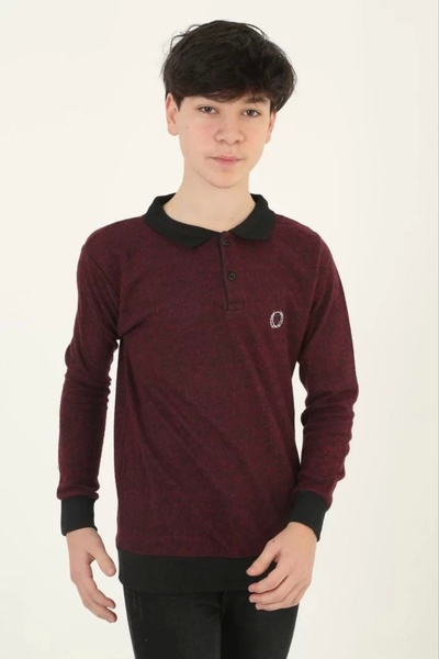 MODA Children's Thessaloniki Collar Embroidered Sweater - Red