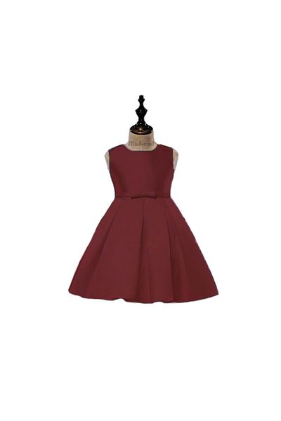 Mashotrend Shiny Fabric Girls' Evening Dress with Ribbons - Children's Evening Dress - Graduation Dress - Girls' Dress