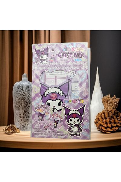 Meyra Accessories Sanrio Kuromi DIY Do-It-Yourself Handmade Keychain Figure Toy Plush Hobby Entertainment