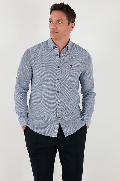 U.S. Polo Assn. Πουκάμισο Ανδρικό με Λογότυπο U.S. Polo, Κανονική εφαρμογή, Με κουμπιά, Κωδικός G081SZ0042106210