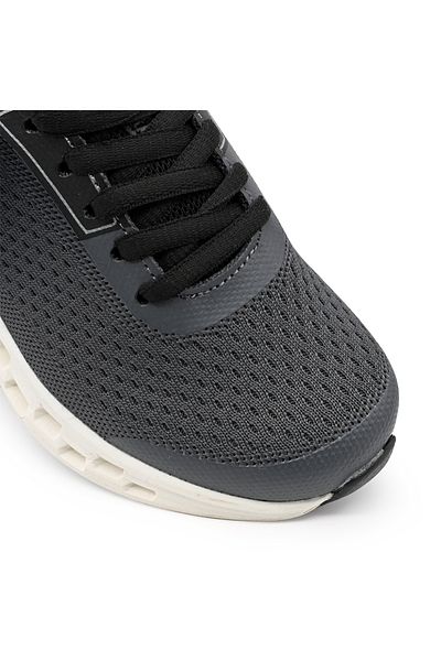 Tmall Women's sports shoes, made of textile material, 1252, Black with Gray