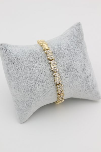 XUPING JEWELRY Style Pearl/Xuping Jewelry Zigzag Zircon Stone Bracelet