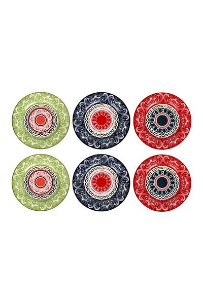 Lucky Art Lancelot Bone 27cm Set of 6 Plates
