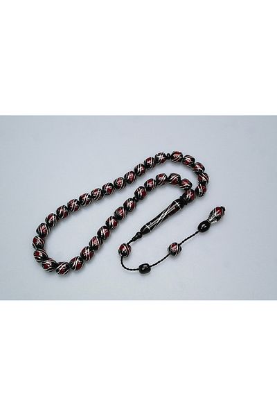 Skygo Oltu Stone and Galalith Double Fountain Embroidered Rosary