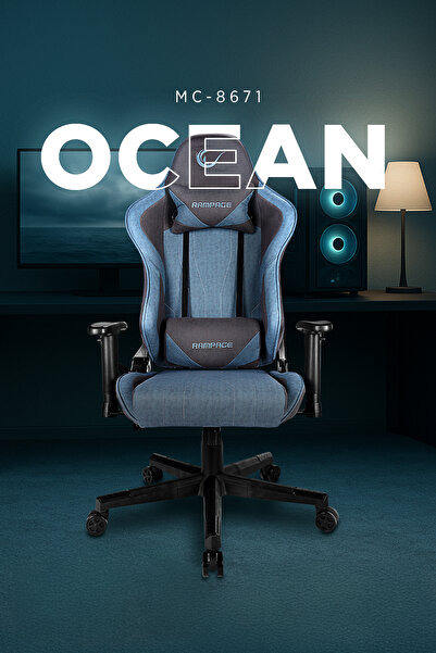 Rampage MC-8671 Ocean Mavi/Gri Oyuncu Koltuğu