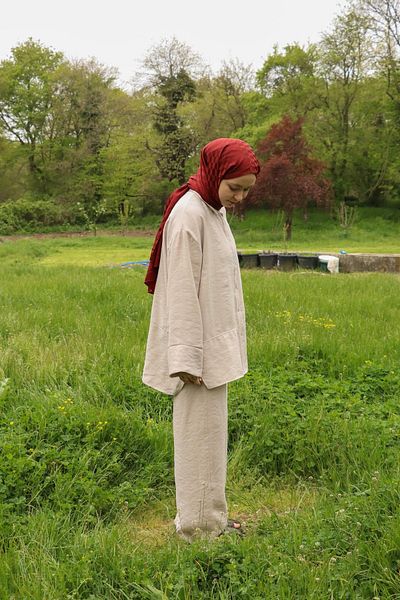 ilmek 25997 Women's Modal Fabric Belted Trousers Suit