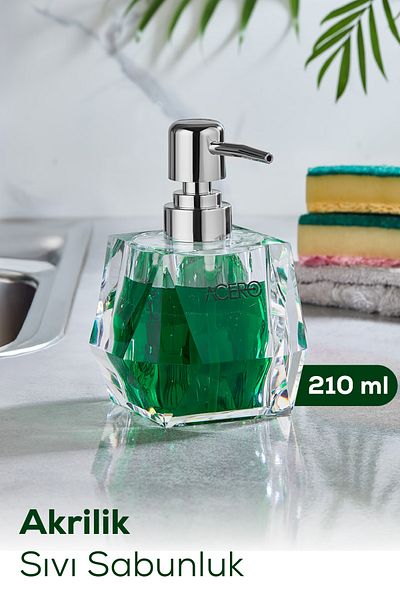 Vienev Acrylic Liquid Soap Dispenser 210 ml Transparent 1997