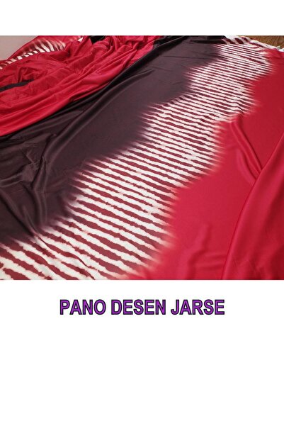 Kumaş Parça Pano Desen Jarse Kırmızı Bordo Renklerde (En 150 cm x Boy 148 cm)