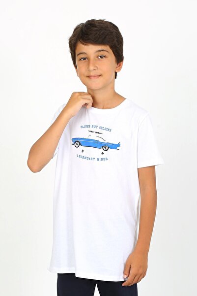 ROUTEFIELD Rfkthru23 Thru Kids Boys' T-Shirt White