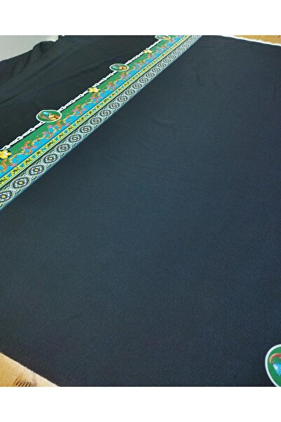 Kumaş Parça Crepon Model Antic Negru Latime: 145 cm