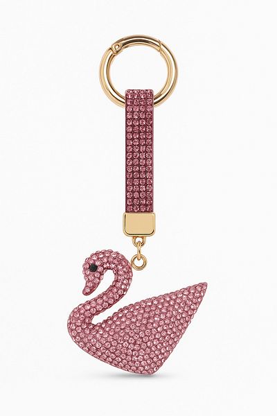 Çlk Accessories Premium Stone Swan Keychain Bag Accessory and Keychain 031
