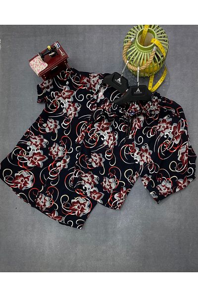 MFZ Giyim Viscose Shirt-Shorts Set