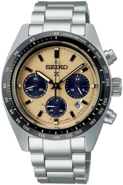 Seiko Prospex Speedtimer Solar Chronograph Sports Beige Dial Watch SSC817P1