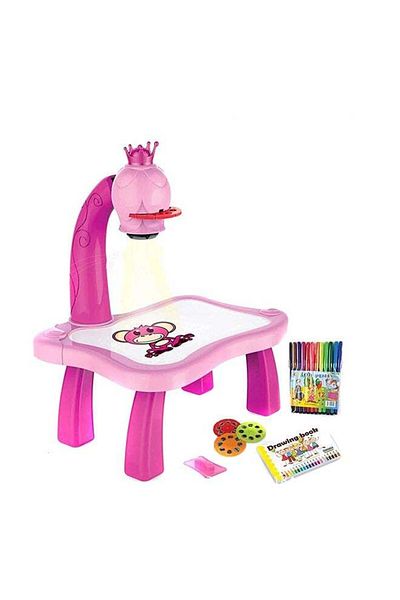 Generic Adjustable Rotating Kids Projector Painting With 12 Colour Markers And 24 Patterns To Trace