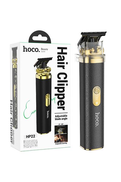 REDz Accessories Hoco HP22 Hair Clipper, Retro, 600mAh Capacity, 3 Hours Battery Life, Gold and Black