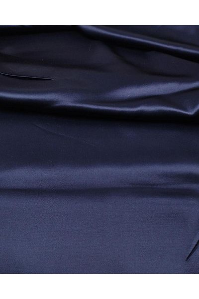 Kumaş Parça Σετ Σατέν Βισκόζη Navy Blue Χρώμα Στρώματα - 140x200 cm