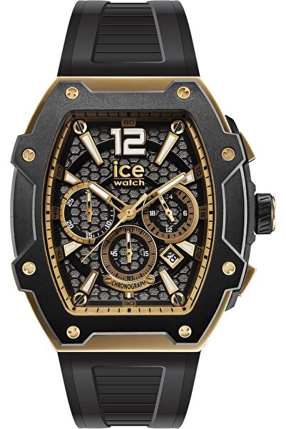 Ice Watch ساعة آيس بوليداي للرجال باللون الأسود والذهبي والفولاذ - ساعة سوداء...