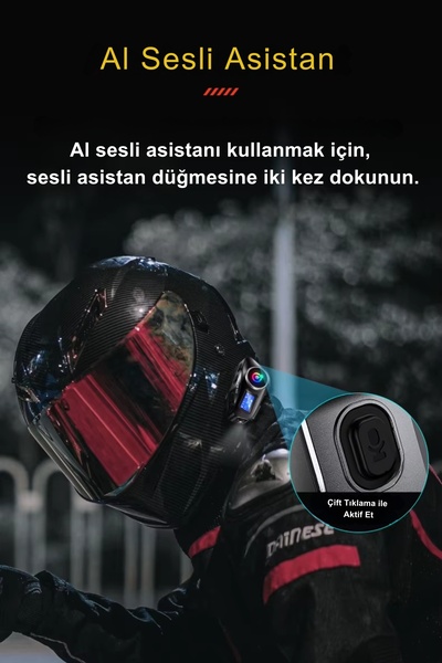 ELECTROZEN Q58-MAX Motosiklet Kask Kulaklık İnterkom 500m Menzil, Çift Sürücü Görüşme MP3/FM Radyo,LED Fenerli
