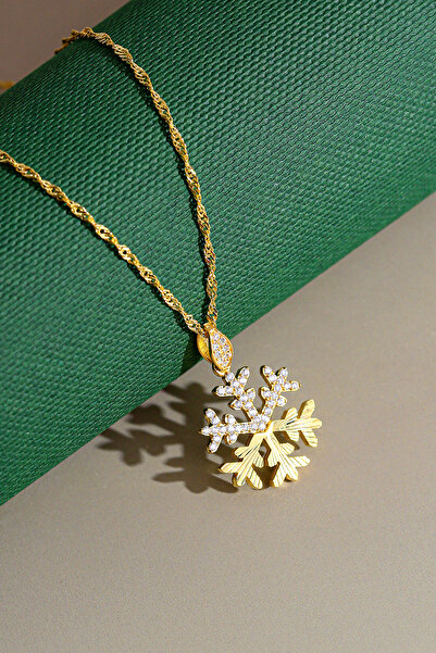 Gümüş Vadisi Kadın 925 Ayar Zirkon Taşlı Kar Tanesi Kolye