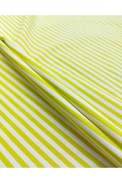 Kumaş Parça Bumbac cu dungi albe verde fistic sintetic transversal - 150cm x 210cm