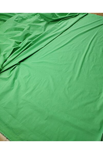 Kumaş Parça Poplin verde pastel moale - țesut colorat cu elastan 140 cm