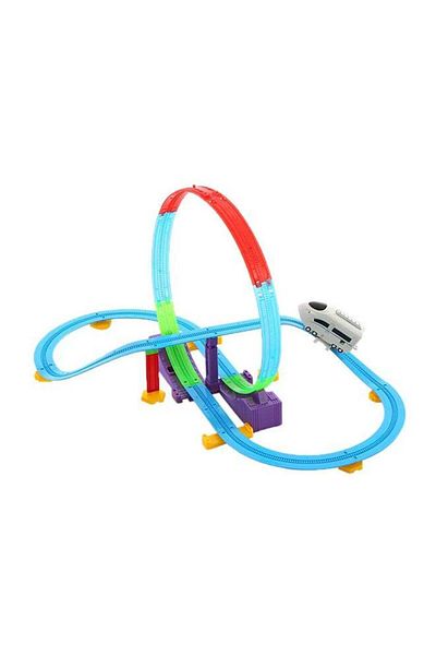 rexa Track Racer Car Rail Battery Powered DIY Toy Set
