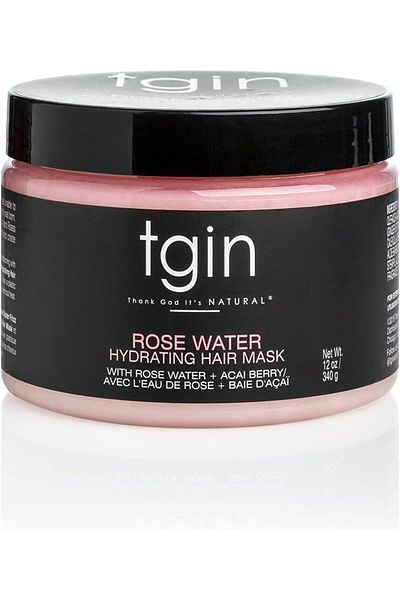 Tgin Rose Water Hydrating Hair Mask for Natural hair, with Rose Water and Acai Berries, Hydrating Co