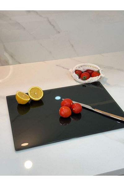 MissClean Glass Cutting Board Smoked Color Tempered Glass Scratch Proof Glass Heat Resistant Shatter Resistant 25*35 cm