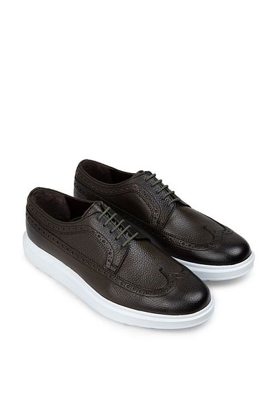 Deery Ανδρικά παπούτσια casual από γνήσιο δέρμα Khaki Color Comfort
