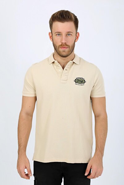 ROUTEFIELD Rfplate23 Plate Men's Polo T-Shirt Brown