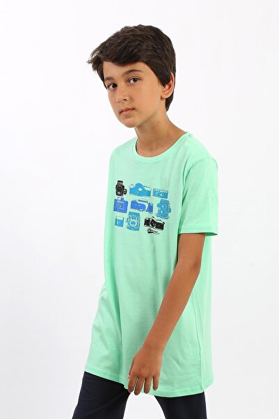 ROUTEFIELD Rfktimer23 Timer Kids Boys T-Shirt Green