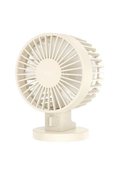 REDz Accessories Ventilator de birou silențios, XO-MF82, lamă dublă cu 2 viteze, 200mAh, bej