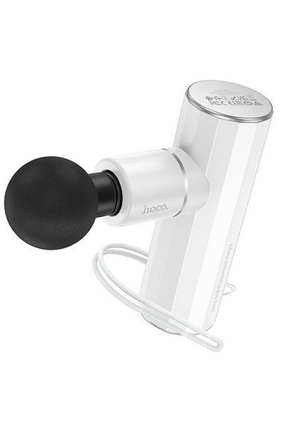 REDz Accessories Mini Massager, Hoco HP50 Massager, 4 Heads and Multiple Speeds, 2000mAh, White