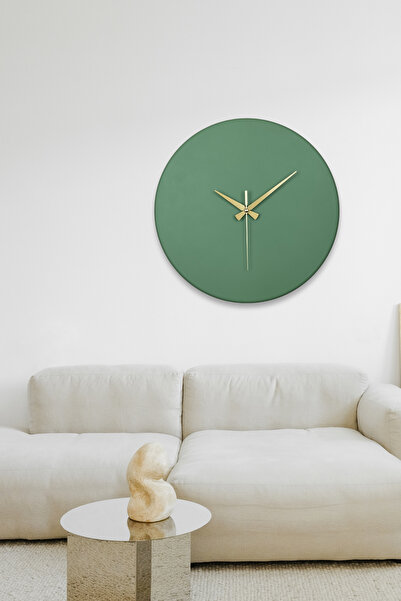 MOOCLOCK Round Model Modern Metal Sıvama Akar Sessiz Mekanizmalı Duvar Saati ...