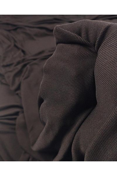 Kumaş Parça Λεπτό ζέρσεϊ σε σκούρο καφέ μήκος: 160