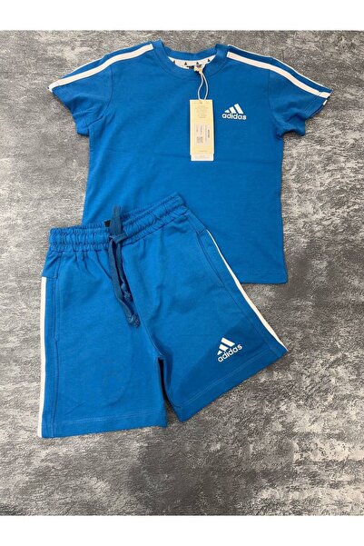 OEM Çocuk unisex baskılı Mavi yazlık takım