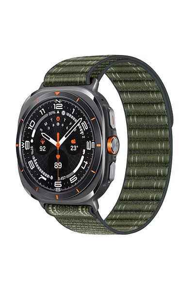REDz Accessories Curea sport elastică, pentru Samsung Galaxy Watch Ultra 47mm, curea cu cataramă reglabilă, nailon, verde