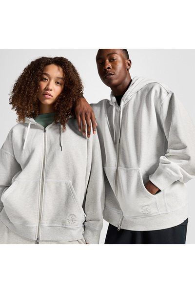 Converse Go-To Star Chevron Unisex Gri Hoodie