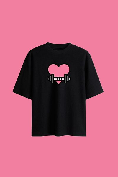Dupe Design Love Gym Printed Oversize T-Shirt