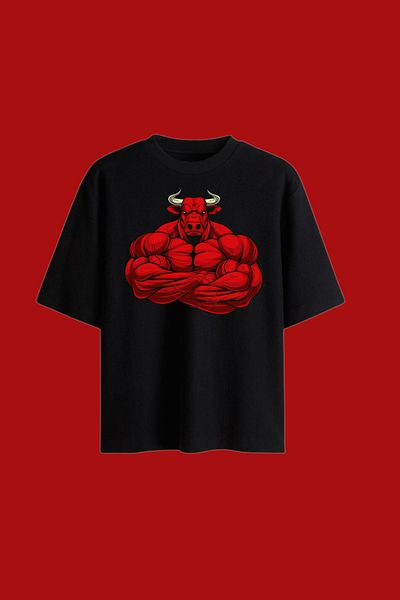 Dupe Design Bull Gym Printed Oversize T-Shirt